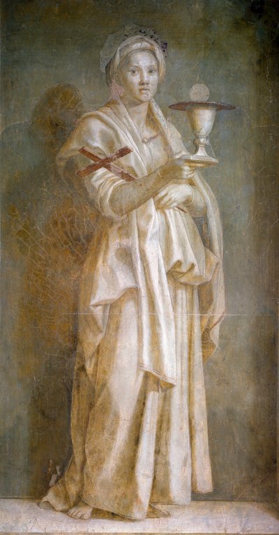 La Faith フレスコ画 Andrea del Sarto (1486-1531) 1522 Dim. 194x110 cm Florence, Chiostro dello Scalzo 作： Andrea del Sarto