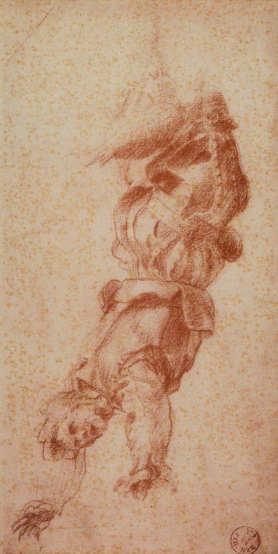 邪悪な人物;アンドレア・デル・サルトの絵。内閣描画と版画、ウフィツィ美術館、フィレンツェ 作： Andrea del Sarto