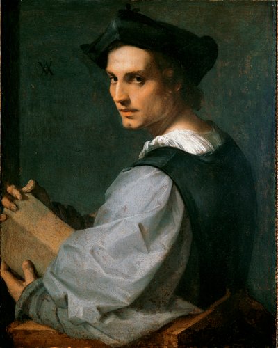 彫刻家(Paolo da Terrarossa or il Sansovino?)の肖像または青年の肖像 絵画 Andrea d