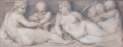 古典的なスタイルの人物がいるシーン 作： Andrea del Sarto