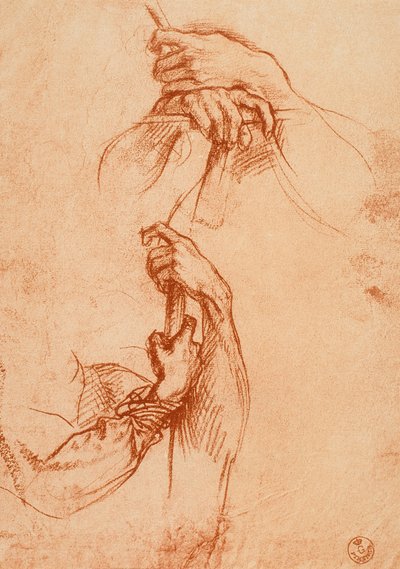 手の研究 作： Andrea del Sarto