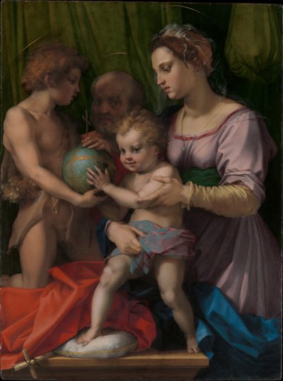 聖家族と幼い聖ヨハネバプテスト 作： Andrea del Sarto