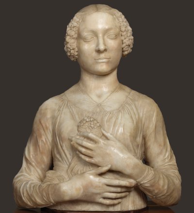 ブーケを持つ女性、1475年頃。 作： Andrea del Verrocchio