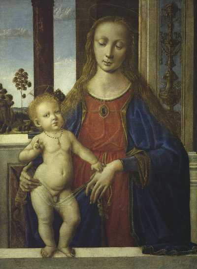 聖母子、1475-80年頃 作： Andrea del Verrocchio
