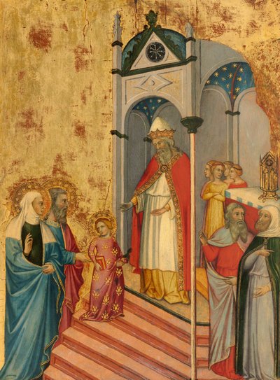 寺院での聖母のプレゼンテーション、c。 14001405。 作： Andrea di Bartolo