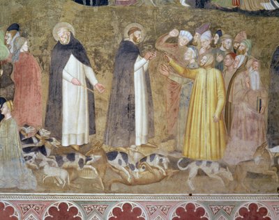 教会の過激派と凱旋、異端の詳細、スペインチャペル、c.1369から 作： Andrea di Bonaiuto