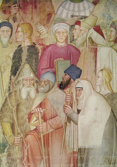 教会の過激派と勝利者、スペインチャペル、右側の詳細、1369年頃のフレスコ画 作： Andrea di Bonaiuto