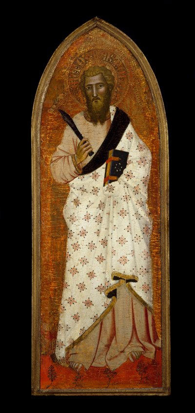 聖バーソロミュー、c.1360-65（木製パネルのテンペラと金箔） 作： Andrea di Bonaiuto fl.1343 77 Andrea di Bonaiuto fl.1343 77