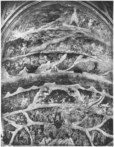 地獄、ダンテアリギエーリ作 『神曲（インフェルノ）』（1265-1321） 作： Andrea di Cione Orcagna