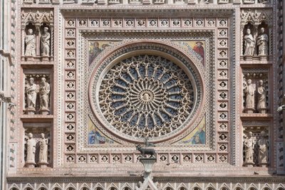 バラ窓、サンタマリアアスンタ大聖堂、オルヴィエート、ウンブリア州、イタリア 作： Andrea di Cione Orcagna