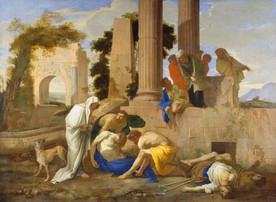 死者を葬るトビト、1640年代。 作： Andrea di Lione