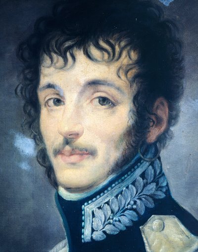 イタリア軍王室親衛隊の制服を着たテオドロ・レチ伯爵、アンドレア・アッピアーニ作、詳細 作： Andrea the Elder Appiani