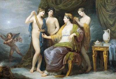 アンドレア・アピアーニ（1754-1817）作「水浴するジュノ」または「女神たちに身を包んだジュノ」 油彩・キャンバス 作： Andrea the Elder Appiani