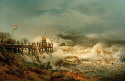 汽船の出発 作： Andreas Achenbach