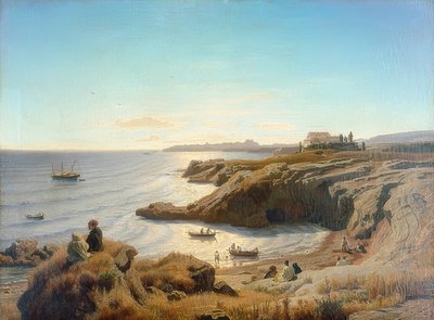 シラキュースの海岸。 1861 作： Andreas Achenbach