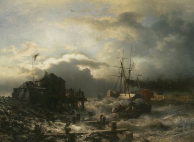 オステンド沖、1859 作： Andreas Achenbach