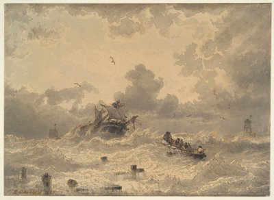 海の嵐 作： Andreas Achenbach