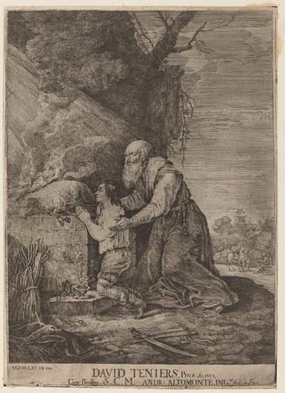 イサクの犠牲 作： Andreas Altomonte, after David Teniers the Younger