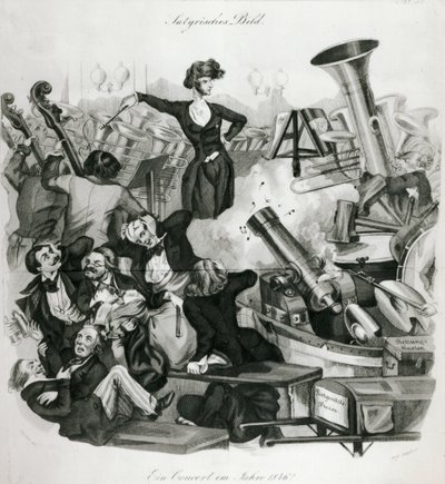 1846年のヘクターベルリオーズ（1803-69）のコンサート（彫刻） 作： Andreas Geiger