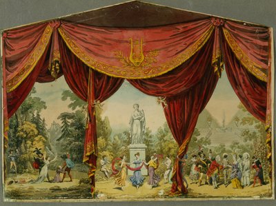 1830年代、サンクトペテルブルクの帝国劇場のカーテンのスケッチ 作： Andreas Leonhard Roller