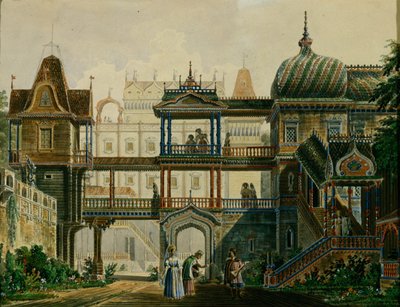 オペラの舞台デザイン、A。ヴェルストフスキー作の1841年 作： Andreas Leonhard Roller
