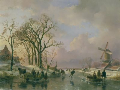 オランダでスケート 作： Andreas Schelfhout