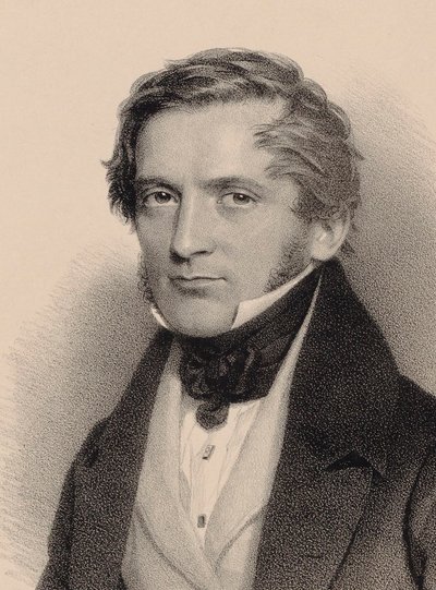 作曲家フランツ・ラクナーの肖像 1803～1890年、1830年。 作： Andreas Staub