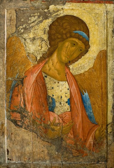 大天使マイケル。 Deisus Chin（Row）から（Zvenigorodsky） 作： Andrei Rublev