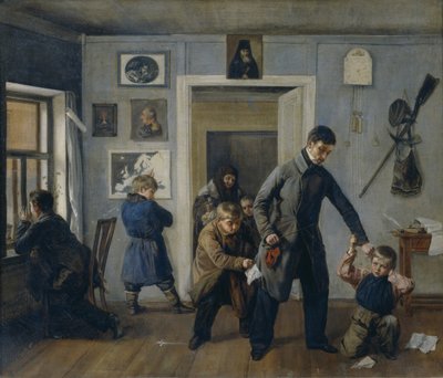 学校で、1854 作： Andrei Andreyevich Popov