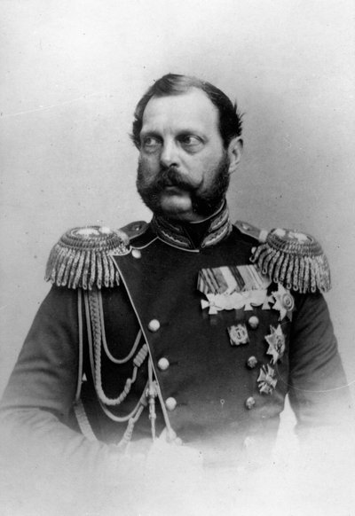 ロシア皇帝アレクサンドル2世、c1860年代 作： Andrei Deniere