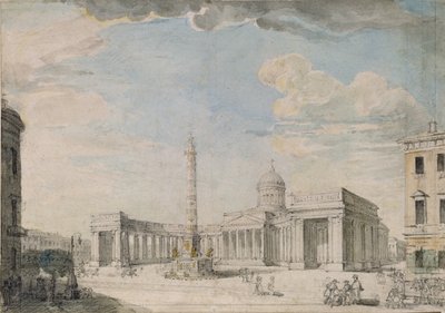 サンクトペテルブルクのカザン大聖堂、c。 1800 作： Andrei Nikiforovich Voronikhin