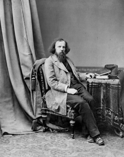 ドミトリメンデレーエフ、ロシアの化学者、c1880-c1882。 作： Andrei Osipovich Karelin