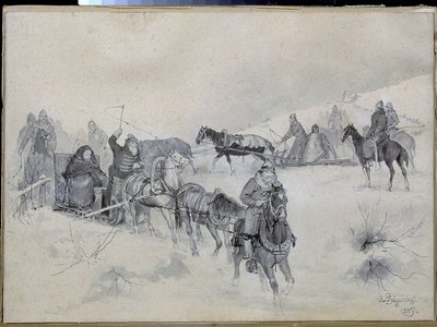Martha Borletskaya (Au Marfa Posanixa Au Martha La Mairesse) 作： Andrei Petrovich Ryabushkin