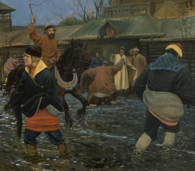 祝日の17世紀のモスクワ通り 作： Andrei Petrovich Ryabushkin