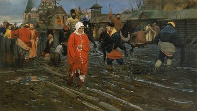 17世紀のモスクワストリート、祝日、1895年 作： Andrei Petrovich Ryabushkin
