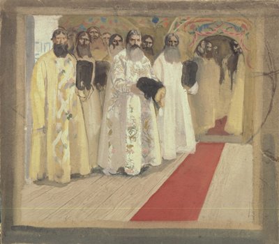 皇帝を待つ1901 作： Andrei Petrovich Ryabushkin