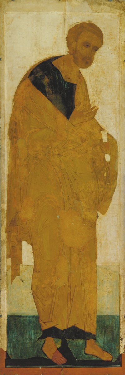 Deesisの範囲からの使徒ピーター、1408年頃 作： Andrei Rublev