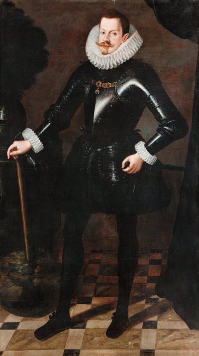 スペインのフィリップ3世の肖像1578-1621、スペイン国王とポルトガル、c。 1617年 作： Andres Lopez Polanco