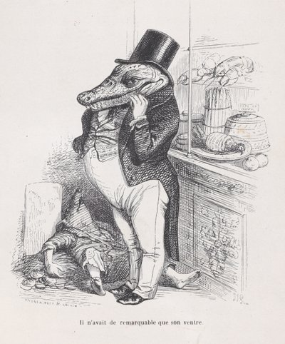 アニマの私生活と公の生活からのシーンから彼の腹だけが目立っていました...、ca。 1837-47。 作： Andrew Best Leloir