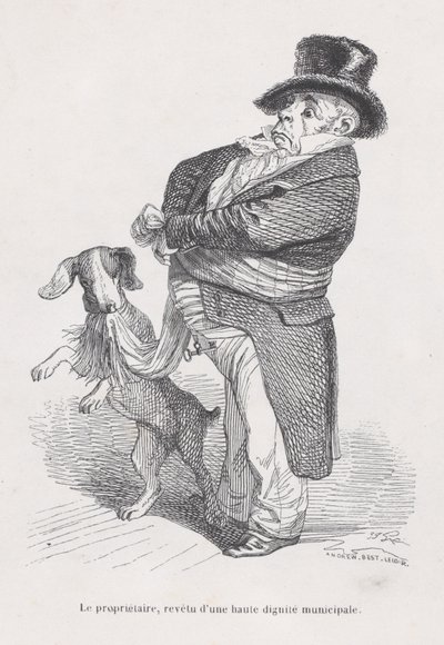 動物の私生活と公の生活からのシーンの所有者、ca。 1837-47。 作： Andrew Best Leloir