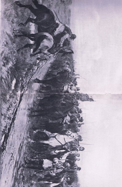 1650年9月3日ダンバーのクロムウェル、陸と海でのイギリスの戦い、1915年のイラスト 作： Andrew Carrick Gow
