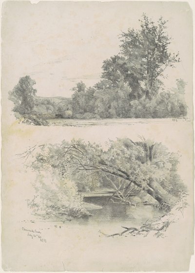 ハドソン; とClaverack Creek 作： Andrew Fisher Bunner