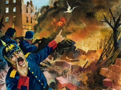 パリから微細なメッセージを運ぶ伝書鳩 作： アンドリュー・ハウワット