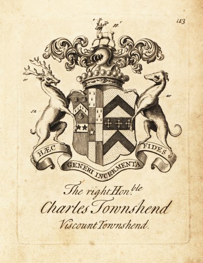 タウンシェンド子爵（Right Honourable Charles Townshend）の紋章 作： Andrew Johnston