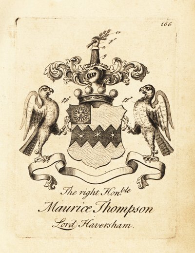 モーリス・トンプソン（Lord Haversham, 2nd Baron Haversham）の紋章 作： Andrew Johnston