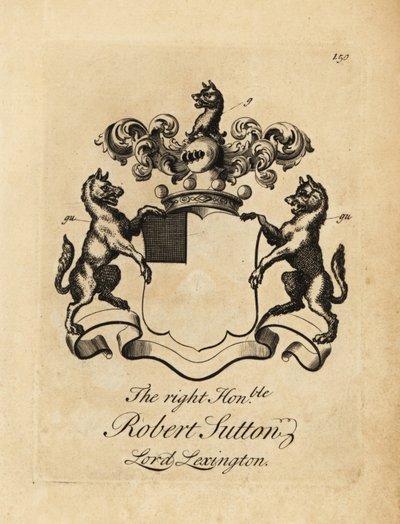 第2代レキシントン男爵、ロバート・サットン右衛門の紋章（1662年～1723年 作： Andrew Johnston