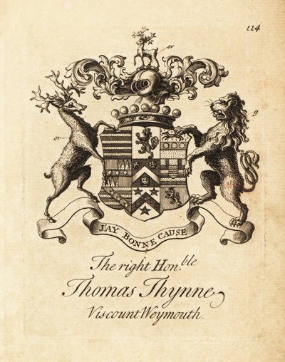 ウェーマス子爵（Thomas Thynne, 2nd Viscount Weymouth）の紋章 作： Andrew Johnston