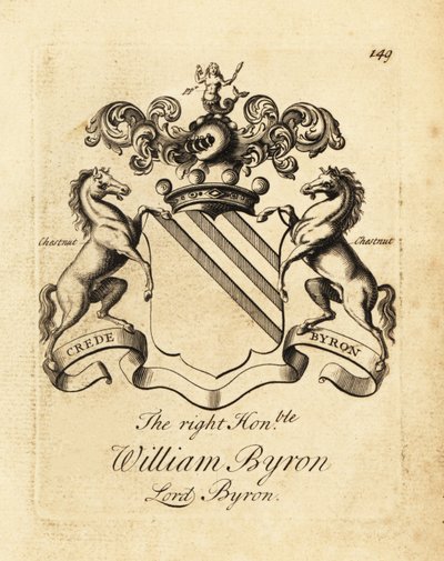 第4代男爵バイロン卿ウィリアム・バイロン（1670-1736）の紋章 作： Andrew Johnston