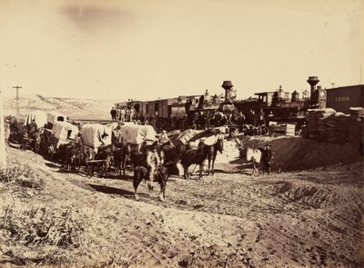 プレート271869年、補給列車（写真） 作： アンドリュー・ジョセフ・ラッセル