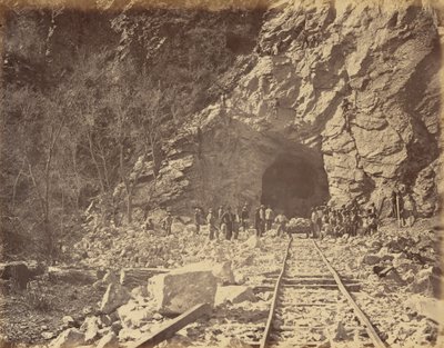 プレート39.トンネル東端、ウェーバー・キヤノン、1869年（写真）。 作： アンドリュー・ジョセフ・ラッセル